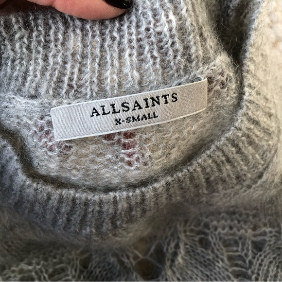 All Saints light gray crew sweater - Picture 5 of 8
